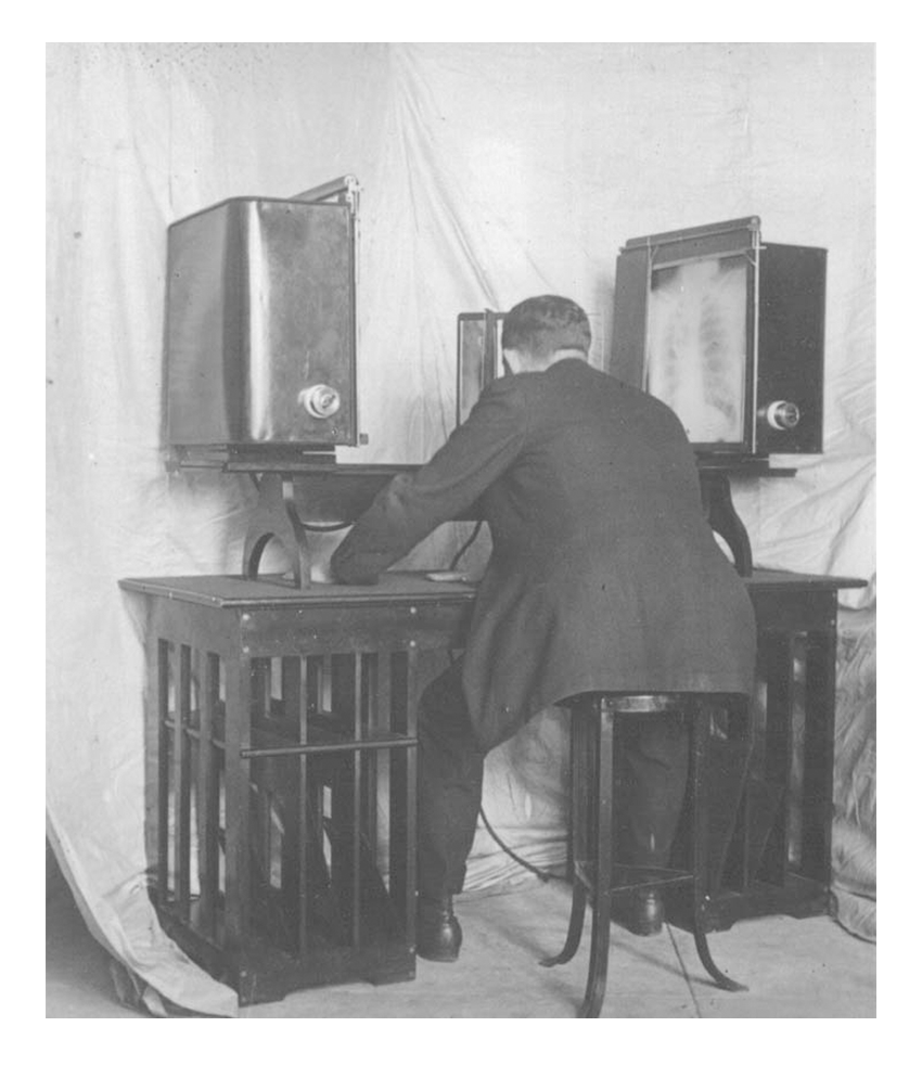 Sir Charles Wheatstone using the early Stereoscope